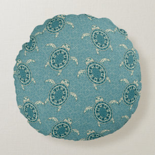 turtles background round cushion