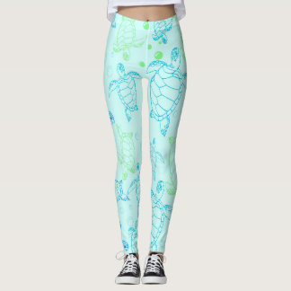 Turtles Blue Water Leggings