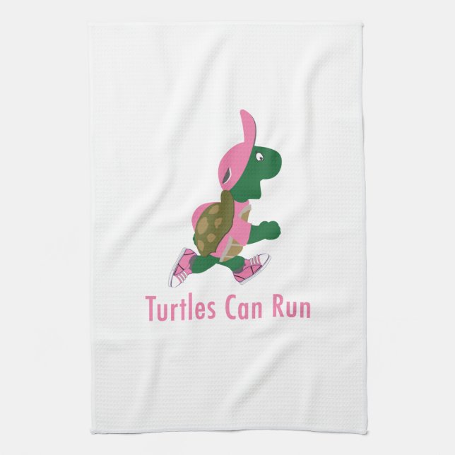 Turtles Can Run Tea Towel (Vertical)