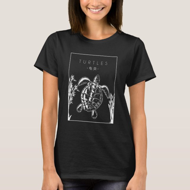 Turtles Chinese Hanzi Alligator Snapping   Turtle T-Shirt (Front)