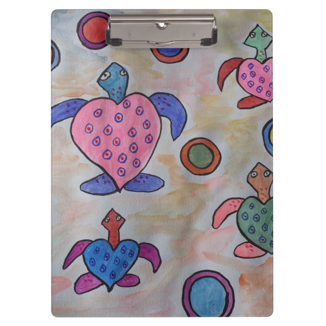 Turtles & Circles Clipboard (Front)