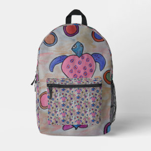 Turtles & Circles Printed Backpack