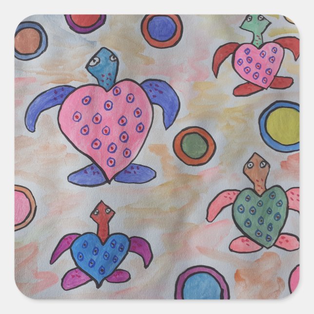 Turtles & Circles Sticker (Front)