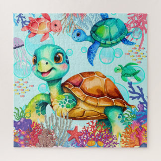 Turtles Having Fun  Jigsaw Puzzle