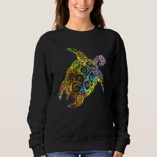 Turtles Hippy Turtle Ocean Diving Tortoise Retro Sweatshirt