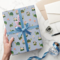 Turtles & Lily Pads on Light Blue