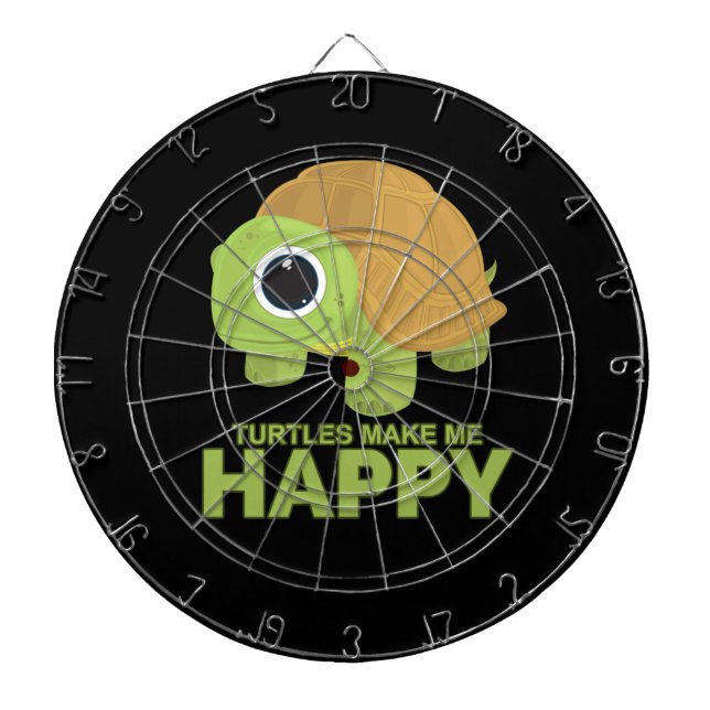 Turtles Make Me Happy Dartboard (Front)