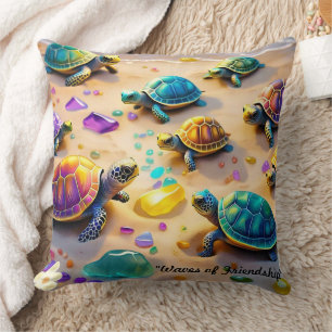 "Turtles on Vacation" Cushion