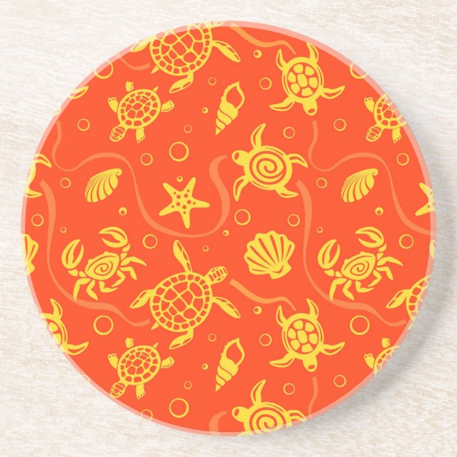 Turtles Pattern Coaster (Front)
