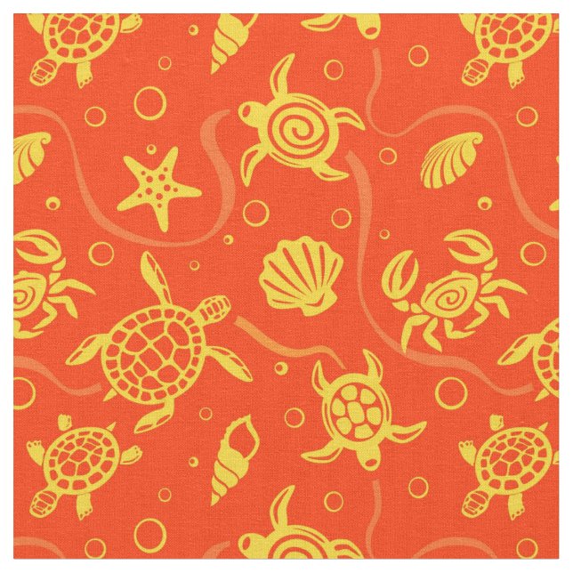 Turtles Pattern Fabric (Close Up)