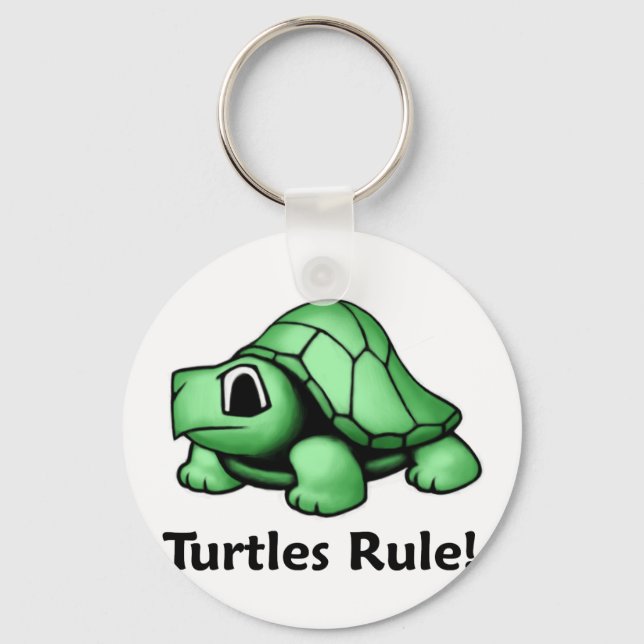 Turtles Rule! Key Ring (Front)