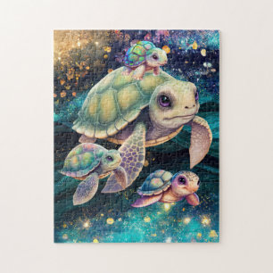 Turtles swimming jigsaw puzzle