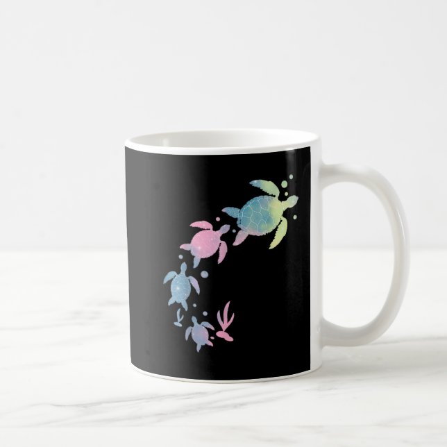 Turtles Tie Dye Cute Sea-Turtle Coffee Mug (Right)