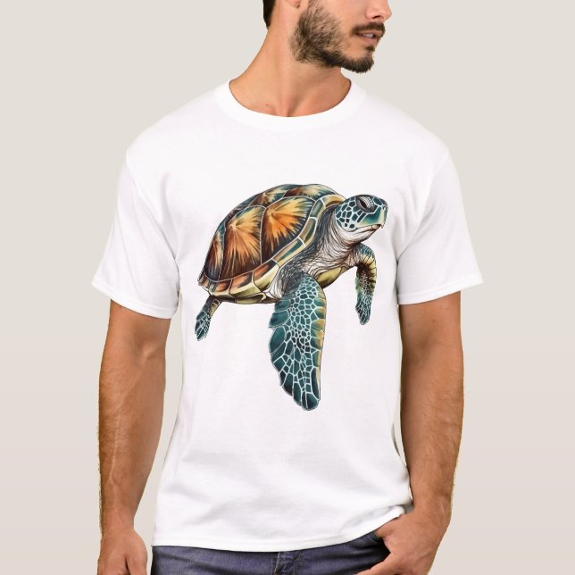 Turtles Underwater Design For Divers T-Shirt (Front)