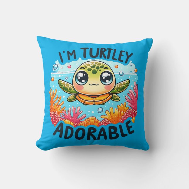 "Turtley Adorable" Cushion (Front)