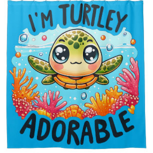 "Turtley Adorable" Shower Curtain