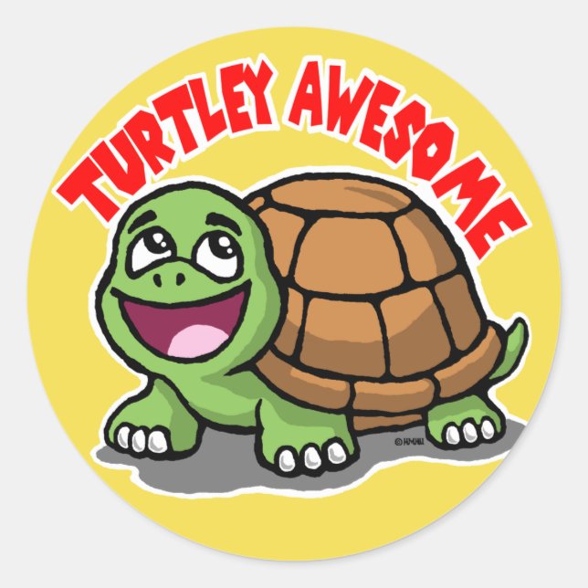 Turtley Awesome Classic Round Sticker (Front)