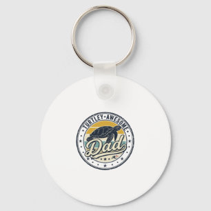 Turtley Awesome Dad Vintage Turtle Shirt Design_1 Key Ring