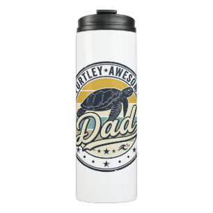 Turtley Awesome Dad Vintage Turtle Shirt Design_1 Thermal Tumbler