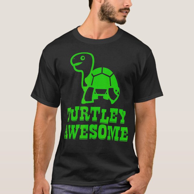 TURTLEY AWESOME Funny Turtle Lover  Boys Girls Kid T-Shirt (Front)
