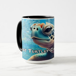 Turtley Chillin' Sea Turtle Close-up Ocean Vibes Mug