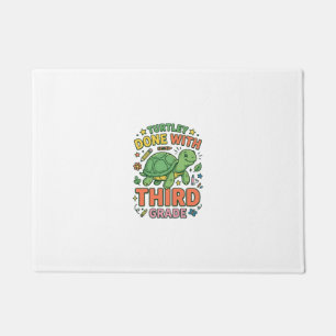 Turtley Done With Third Grade Turtle School Shirt_ Doormat