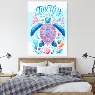 Turtley Over It Canvas Print