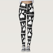 Turtley Pawsome Tortie Cat Leggings B/W