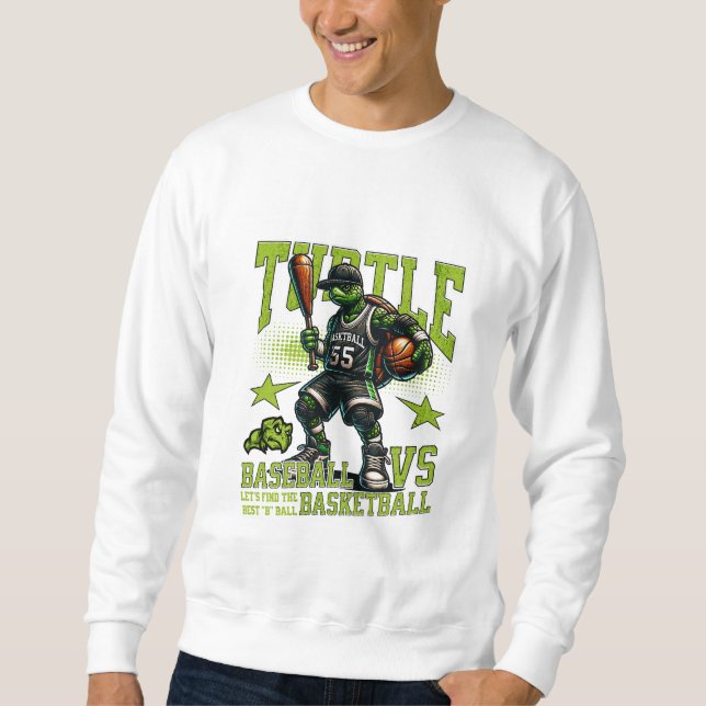 turtule basket ball game sweatshirt (Front)