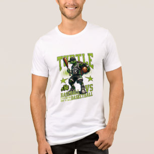 turtule basket ball game Tri-Blend shirt