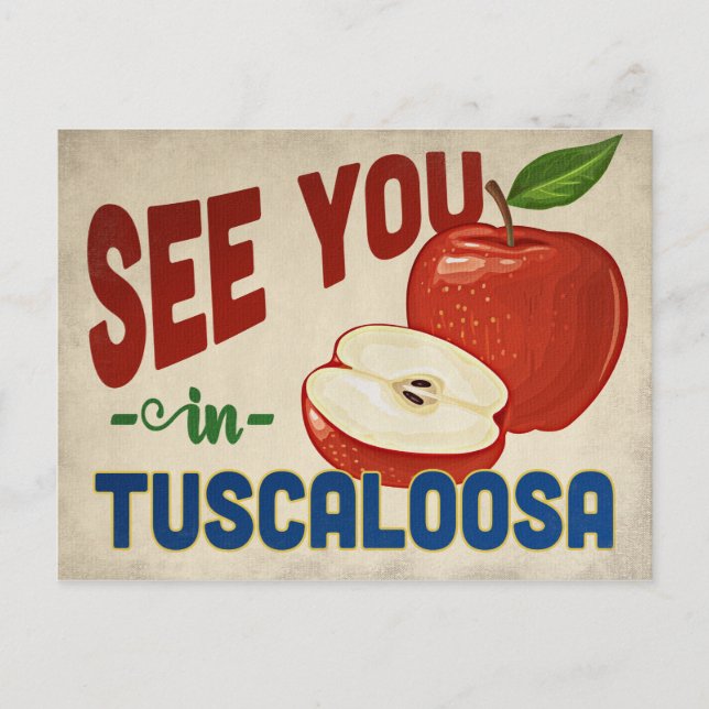 Tuscaloosa Alabama Apple - Vintage Travel Postcard (Front)
