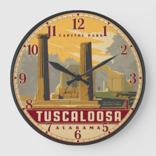  Tuscaloosa Alabama Capitol Park Travel Poster  Large Clock