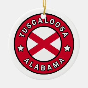 Tuscaloosa Alabama Ceramic Tree Decoration