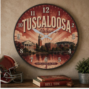 Tuscaloosa Alabama Large Clock
