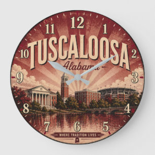 Tuscaloosa Alabama Large Clock