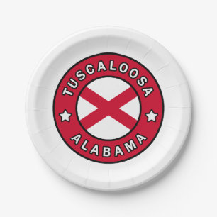 Tuscaloosa Alabama Paper Plate
