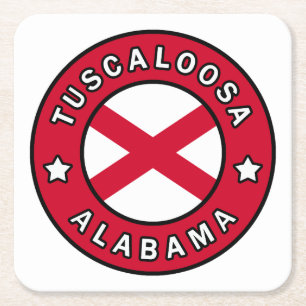Tuscaloosa Alabama Square Paper Coaster