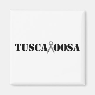 Tuscaloosa with Houndstooth Support Ribbon Magnet