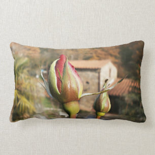 Tuscan autumn rose. Tuscany. Lumbar Cushion