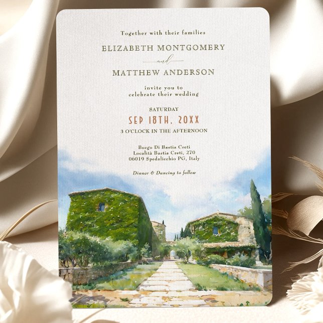 Tuscan Borgo Di Bastia Creti Wedding Invitation (Creator Uploaded)