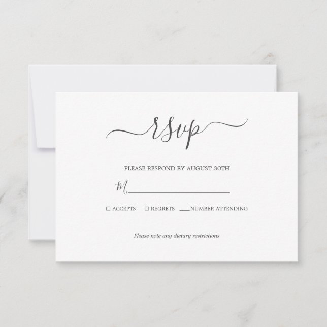 Tuscan Botanical Floral Blooms Watercolor Wedding RSVP Card (Front)