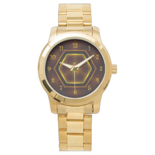 Tuscan Colors Gold, Maroon, Black Background  ~  Watch