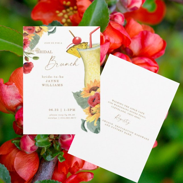 Tuscan Colourful Bridal Brunch Invitation (Creator Uploaded)