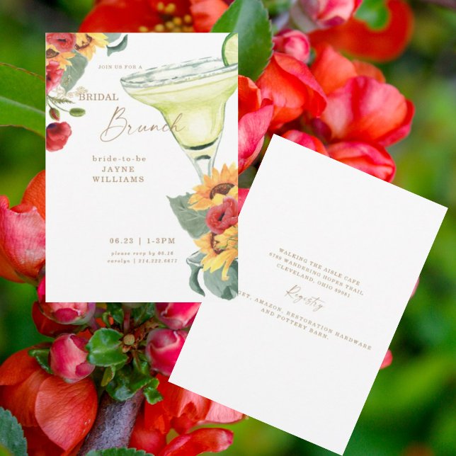 Tuscan Colourful Bridal Brunch Margarita Invitation (Creator Uploaded)