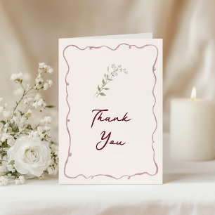 Tuscan Cottage Garden Floral Wedding Thank You Card