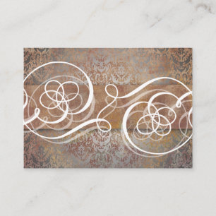 Tuscan Damask Elegant Wedding Name Place Cards