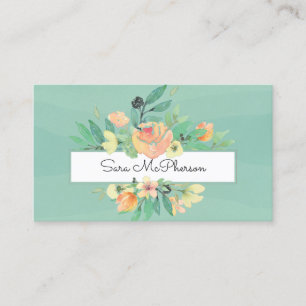 Tuscan Floral Bouquet Consultant Business Card