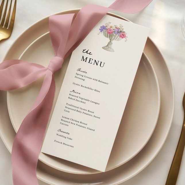 Tuscan Garden Urn Wedding Wedding Dinner Menu (Creator Uploaded)