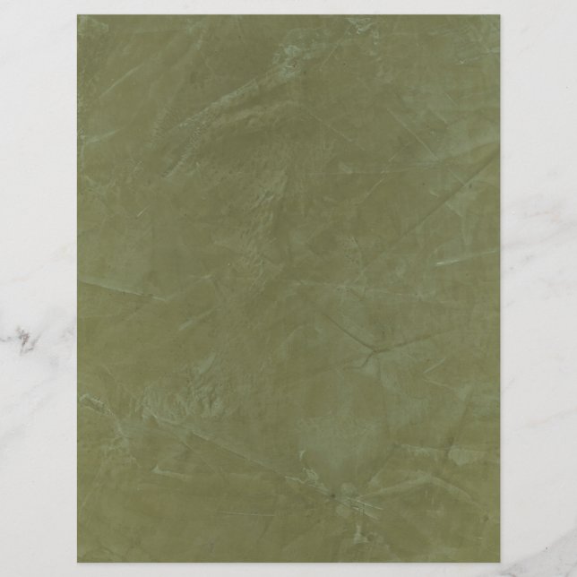 Tuscan Green Faux Finish Paper Sheet (Front)