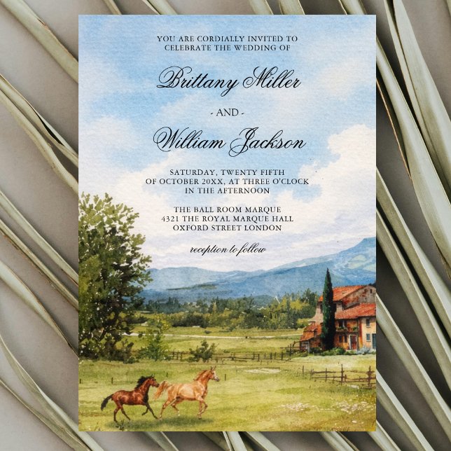 Tuscan-Inspired Countryside Landscape Wedding  Invitation (Creator Uploaded)